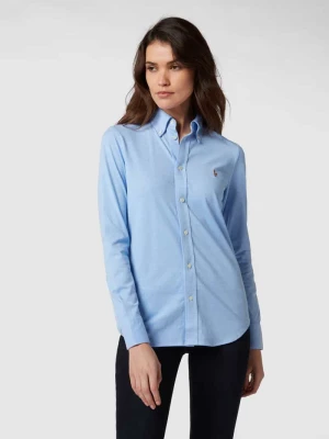 Zdjęcie produktu Bluzka koszulowa o kroju skinny fit z piki Polo Ralph Lauren