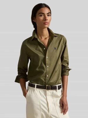 Bluzka koszulowa o kroju slim fit z czystej bawełny Polo Ralph Lauren