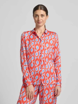 Bluzka koszulowa o kroju slim fit z czystej wiskozy milano italy