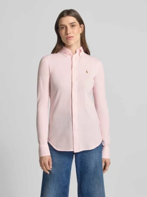 Bluzka koszulowa o kroju slim fit z kołnierzykiem typu button down Polo Ralph Lauren