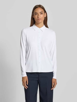 Bluzka koszulowa o kroju slim fit z listwą guzikową na całej długości comma