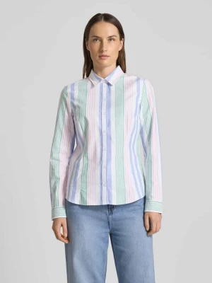 Bluzka koszulowa o kroju slim fit z mankietami sportowymi Christian Berg Woman