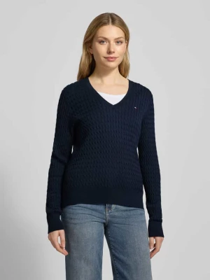 Bluzka koszulowa o kroju slim fit z mieszanki bawełny Tommy Hilfiger