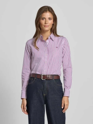 Bluzka koszulowa o kroju slim fit z wyhaftowanym logo model ‘Jamelko’ Lauren Ralph Lauren