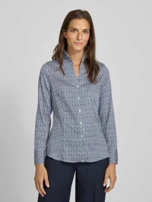 Bluzka koszulowa o kroju slim fit ze stójką Eterna