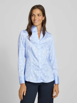 Bluzka koszulowa o kroju slim fit ze stójką Eterna