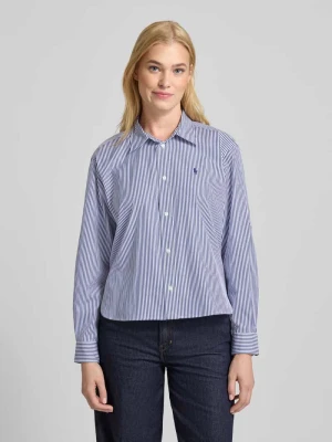 Bluzka koszulowa o krótkim, pudełkowym kroju z wyhaftowanym logo Polo Ralph Lauren