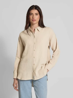 Bluzka koszulowa o luźnym kroju z czystej bawełny model ‘NATALI NIA’ Vero Moda
