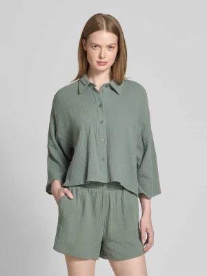 Bluzka koszulowa o luźnym kroju z czystej bawełny model ‘NATALI’ Vero Moda