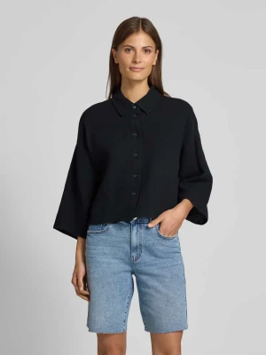 Bluzka koszulowa o luźnym kroju z czystej bawełny model ‘NATALI’ Vero Moda