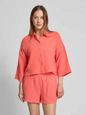 Bluzka koszulowa o luźnym kroju z czystej bawełny model ‘NATALI’ Vero Moda