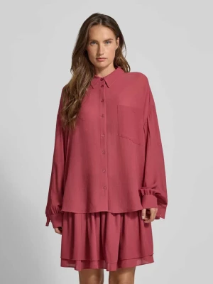 Bluzka koszulowa o luźnym kroju z fakturą krepy model ‘IFIRE’ Essentiel Antwerp