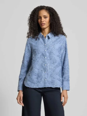 Bluzka koszulowa o luźnym kroju z półprzezroczystego materiału s.Oliver BLACK LABEL