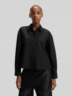 Bluzka koszulowa o pudełkowym kroju z czystej bawełny model ‘ELMA’ HUGO