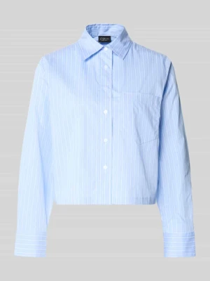 Bluzka koszulowa o pudełkowym kroju z mieszanki bawełny s.Oliver BLACK LABEL