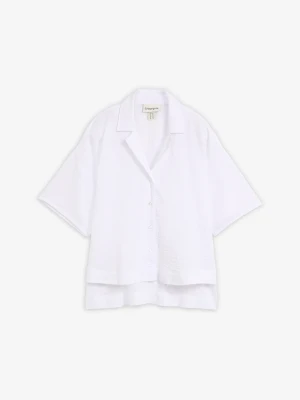 Bluzka koszulowa oversize BonPrix biały