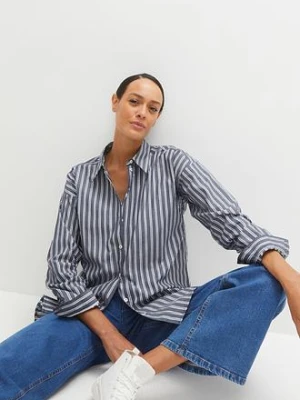 Bluzka koszulowa oversize z czystej bawełny bonprix
