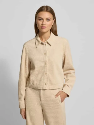 Bluzka koszulowa sztruksowa o kroju regular fit z listwą guzikową model ‘Azzuri’ MbyM