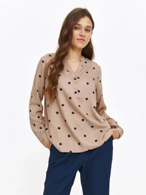 Bluzka koszulowa w duże grochy Top Secret