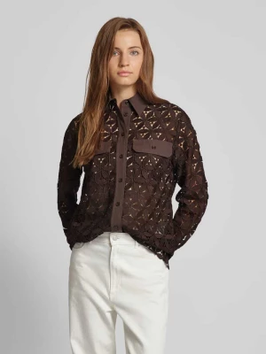Bluzka koszulowa z ażurowym wzorem model ‘AFONA’ Weekend Max Mara