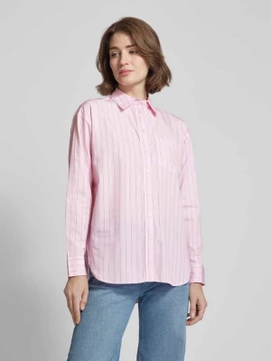 Bluzka koszulowa z bawełny woskowanej ze wzorem w paski Lauren Ralph Lauren