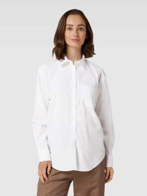 Bluzka koszulowa z bawełny z kieszenią na piersi Gant