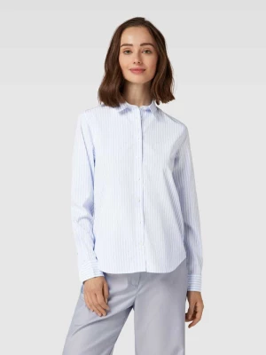 Bluzka koszulowa z bawełny ze wzorem w paski Gant