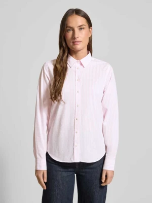 Bluzka koszulowa z bawełny ze wzorem w paski Gant