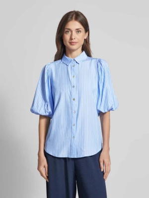 Bluzka koszulowa z bufiastymi rękawami model ‘Ella’ Sisters Point