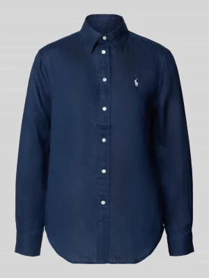 Bluzka koszulowa z czystego lnu Polo Ralph Lauren