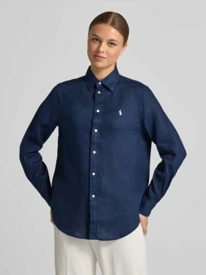 Bluzka koszulowa z czystego lnu Polo Ralph Lauren
