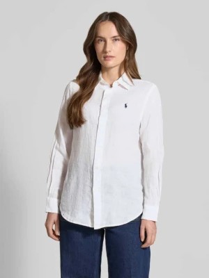 Bluzka koszulowa z czystego lnu Polo Ralph Lauren