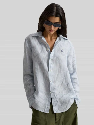 Bluzka koszulowa z czystego lnu Polo Ralph Lauren