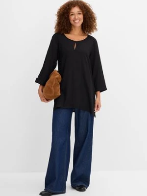 Bluzka koszulowa z czystej wiskozy bonprix