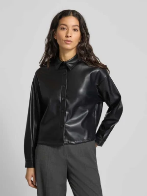 Bluzka koszulowa z imitacji skóry ZABAIONE