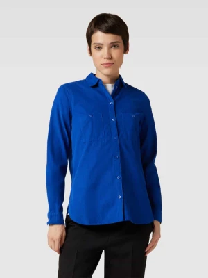 Bluzka koszulowa z imitacji sztruksu z kieszeniami na piersi montego