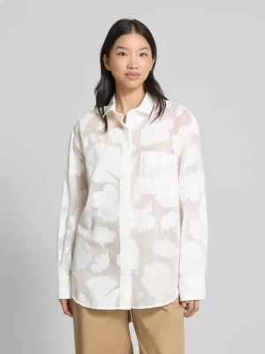 Bluzka koszulowa z kieszenią na piersi model ‘BECKY’ 0039 italy