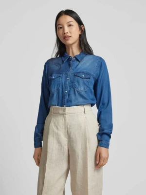 Bluzka koszulowa z kieszeniami na piersi model ‘BISTA’ Vila