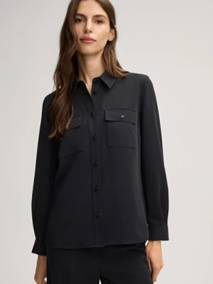 Bluzka koszulowa z kołnierzykiem Bakara w kolorze czarnym Joop