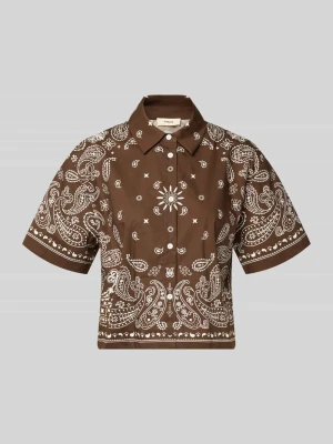 Bluzka koszulowa z krótkim rękawem o kroju regular fit model 'LUZ' SUNCOO PARIS