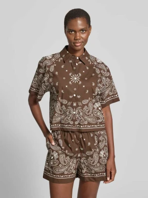 Bluzka koszulowa z krótkim rękawem o kroju regular fit model 'LUZ' SUNCOO PARIS