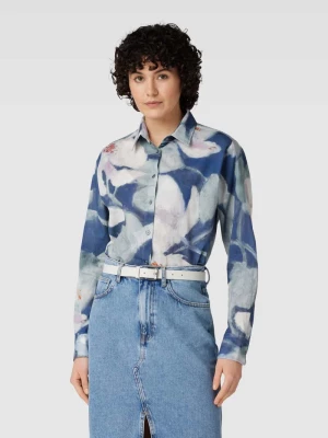 Bluzka koszulowa z kwiatowym wzorem model ‘Mira’ 0039 italy