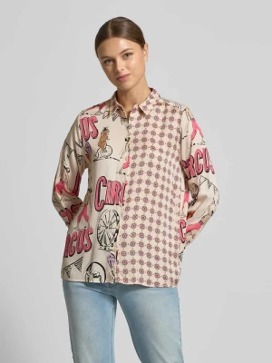 Bluzka koszulowa z listwą guzikową milano italy