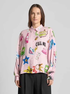 Bluzka koszulowa z listwą guzikową milano italy