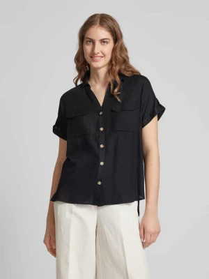 Bluzka koszulowa z listwą guzikową model ‘BUMPY’ Vero Moda
