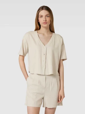 Bluzka koszulowa z listwą guzikową model ‘JESMILO’ Vero Moda
