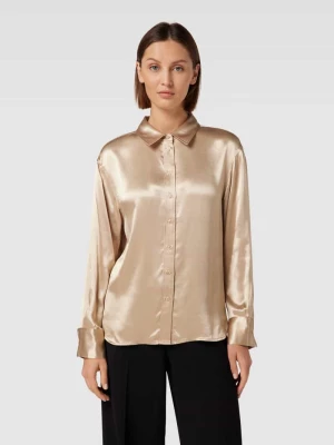 Bluzka koszulowa z listwą guzikową na całej długości model ‘Feppe’ Opus