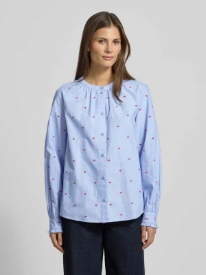 Bluzka koszulowa z listwą guzikową Oui