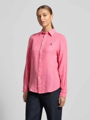 Bluzka koszulowa z czystego lnu Polo Ralph Lauren