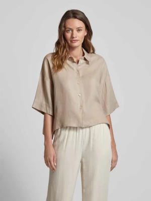 Bluzka koszulowa z lnu model ‘YARIKA’ drykorn